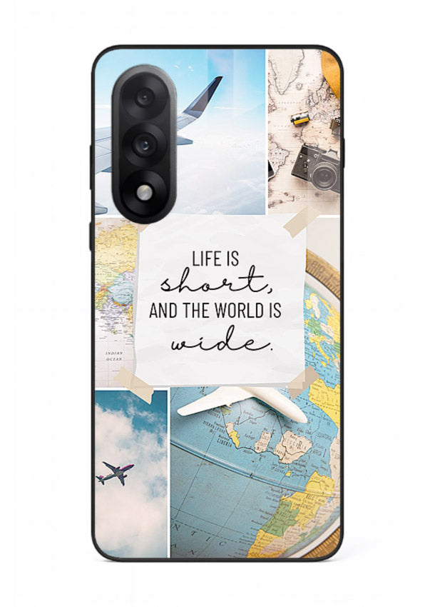 Globe Map Quote travel artwork OnePlus Nord 5 glass back cover