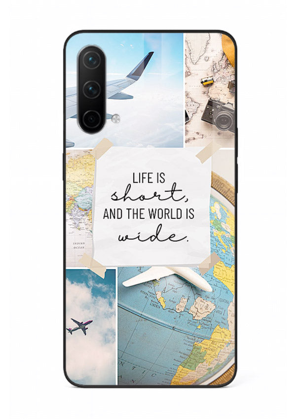 Globe Map Quote travel artwork OnePlus Nord CE 5G glass back cover