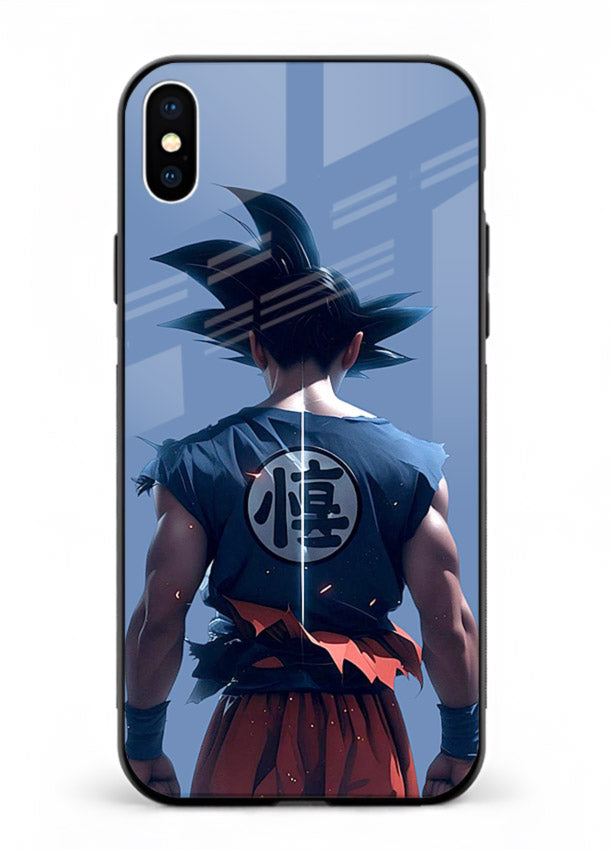 goku back view calm anime art iphone xs max glass cover sunset inspired dbz case