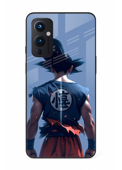 goku back view calm anime art OnePlus 9 Pro glass cover sunset inspired dbz case