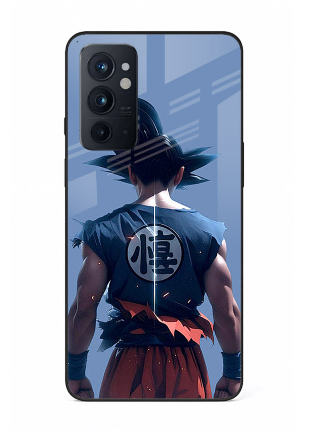 goku back view calm anime art OnePlus 9RT glass cover sunset inspired dbz case