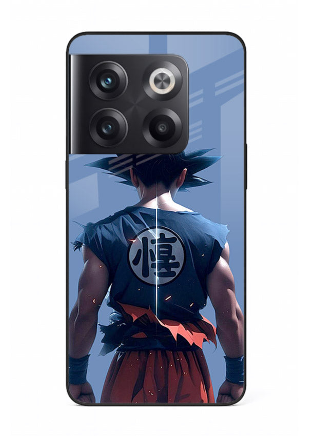 goku back view calm anime art OnePlus 10T glass cover sunset inspired dbz case
