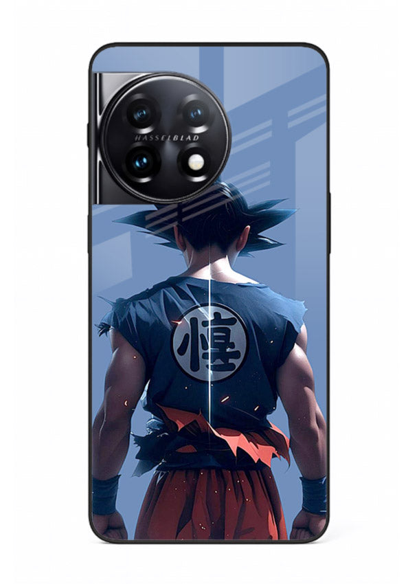 goku back view calm anime art OnePlus 11 glass cover sunset inspired dbz case