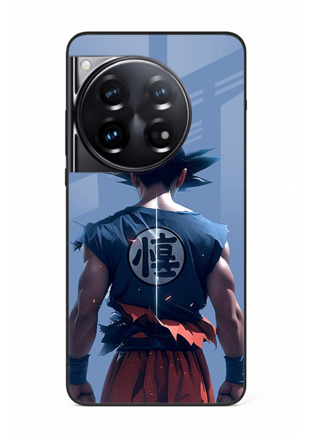 goku back view calm anime art OnePlus 12 glass cover sunset inspired dbz case