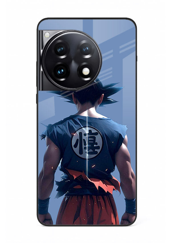 goku back view calm anime art OnePlus 12R glass cover sunset inspired dbz case