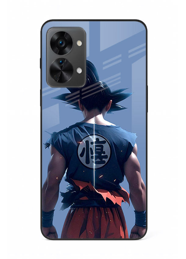 goku back view calm anime art OnePlus Nord 2T glass cover sunset inspired dbz case