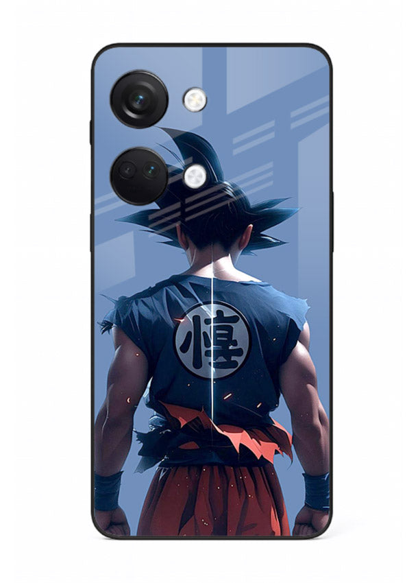 goku back view calm anime art OnePlus Nord 3 glass cover sunset inspired dbz case