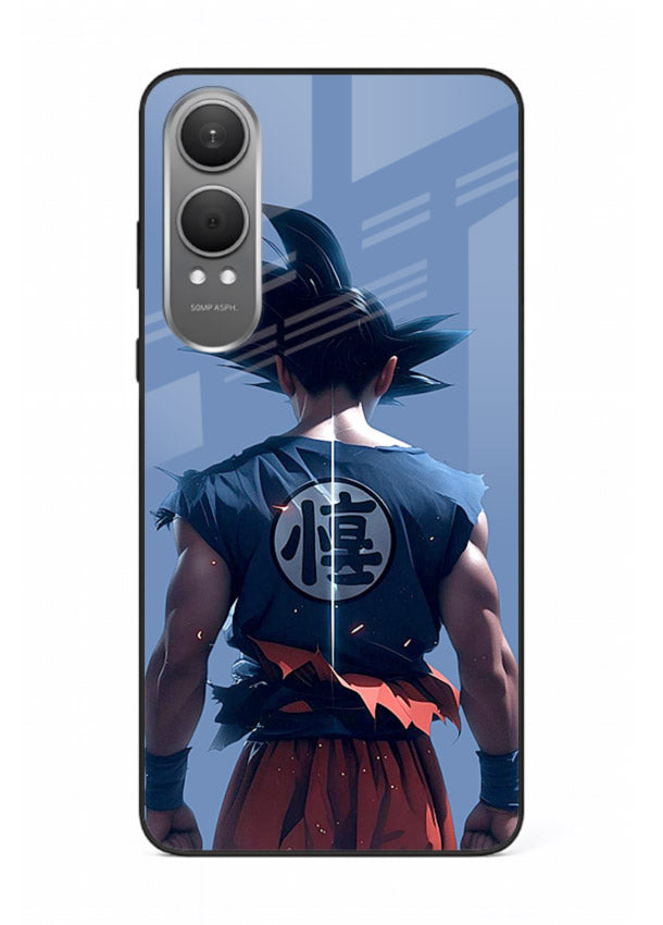 goku back view calm anime art OnePlus Nord CE4 Lite glass cover sunset inspired dbz case
