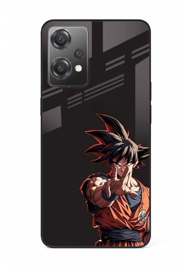 goku battle ready black anime art OnePlus Nord CE2 Lite 5G glass cover intense dbz action case