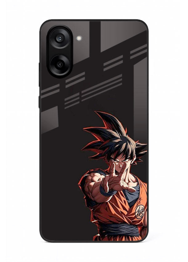 goku battle ready black anime art OnePlus Nord CE5 glass cover intense dbz action case