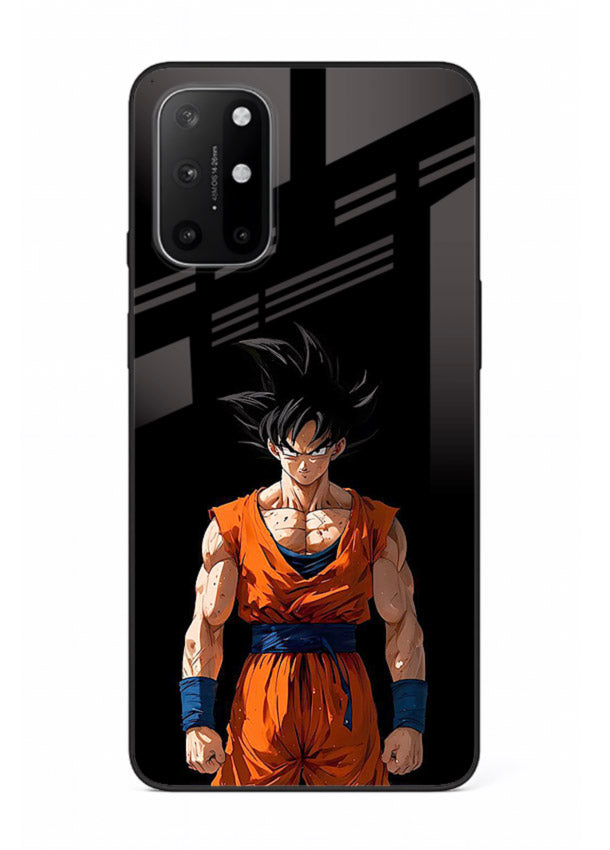 goku dark mode intense anime art OnePlus 8T glass cover dark dramatic dbz case