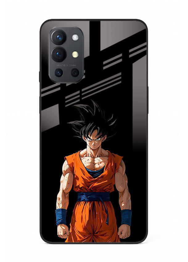 goku dark mode intense anime art OnePlus 9R glass cover dark dramatic dbz case