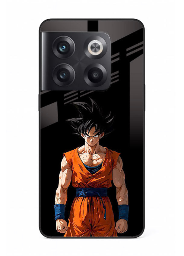 goku dark mode intense anime art OnePlus 10T glass cover dark dramatic dbz case
