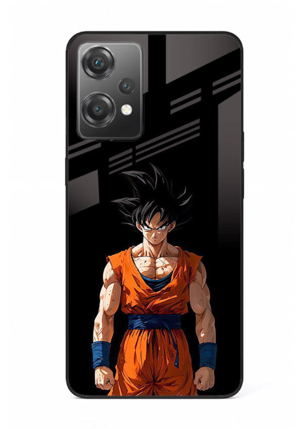 goku dark mode intense anime art OnePlus Nord CE2 Lite 5G glass cover dark dramatic dbz case