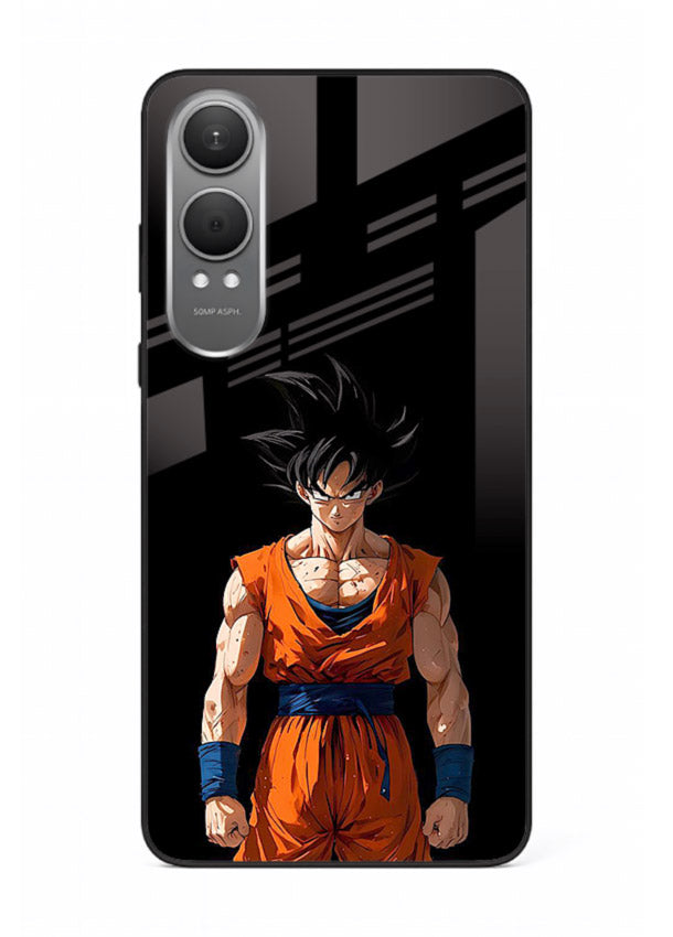 goku dark mode intense anime art OnePlus Nord CE4 Lite glass cover dark dramatic dbz case