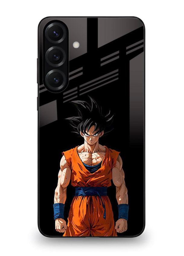 goku dark mode intense anime art Samsung M34 5G glass cover dark dramatic dbz case