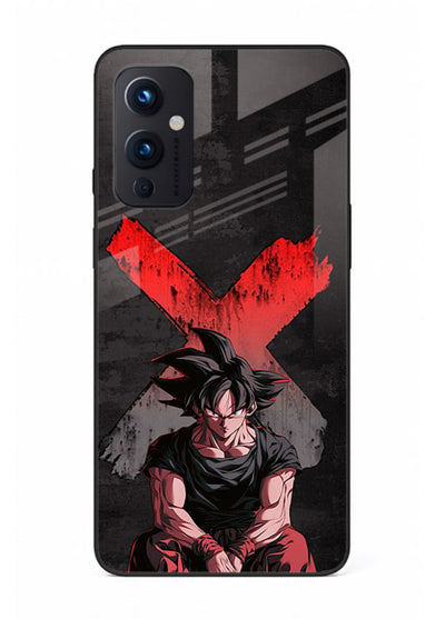 goku red x dark anime art OnePlus 9 Pro glass cover rage form dramatic dbz case