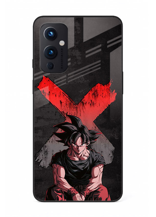 goku red x dark anime art OnePlus 9 Pro glass cover rage form dramatic dbz case
