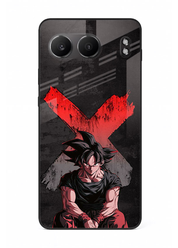 goku red x dark anime art OnePlus Nord 4 glass cover rage form dramatic dbz case