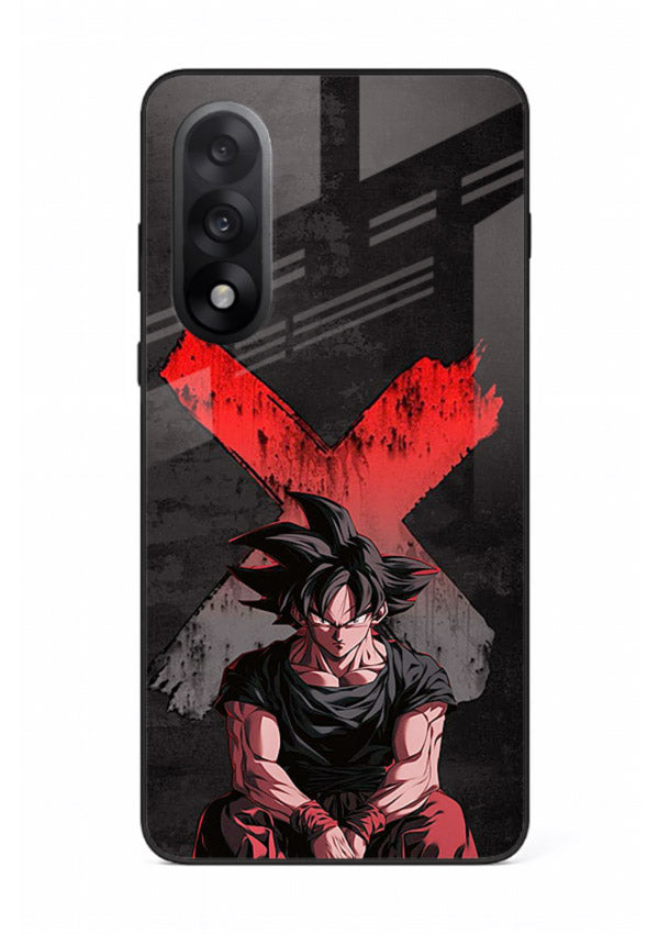 goku red x dark anime art OnePlus Nord 5 glass cover rage form dramatic dbz case