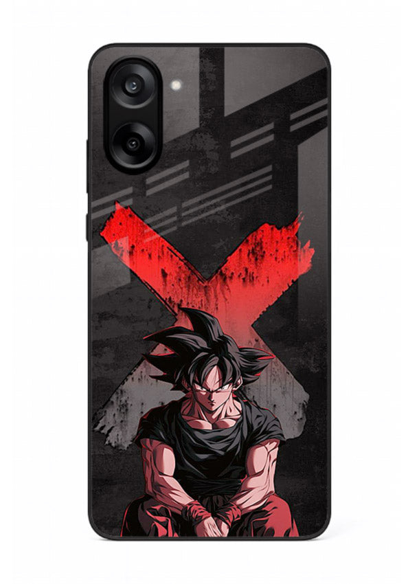 goku red x dark anime art OnePlus Nord CE5 glass cover rage form dramatic dbz case