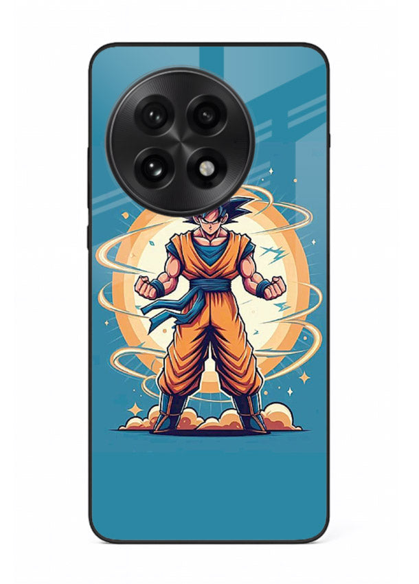 goku super aura blue anime art OnePlus 13R glass cover power up energy case