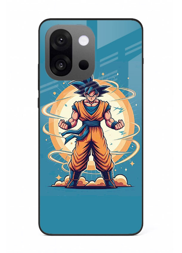 goku super aura blue anime art OnePlus 13s glass cover power up energy case