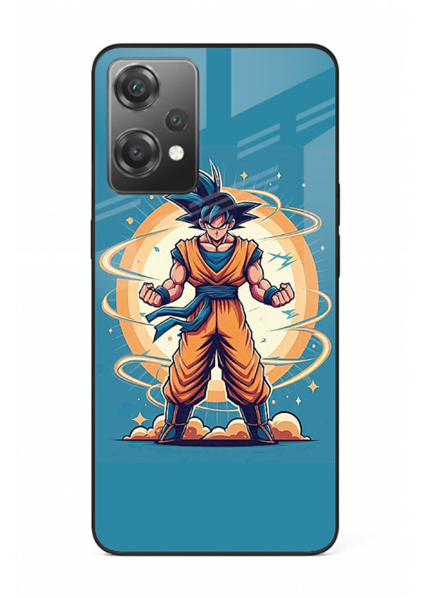 goku super aura blue anime art OnePlus Nord CE2 Lite 5G glass cover power up energy case