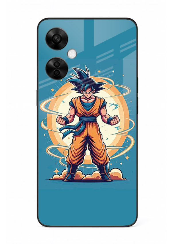 goku super aura blue anime art OnePlus Nord CE3 Lite glass cover power up energy case