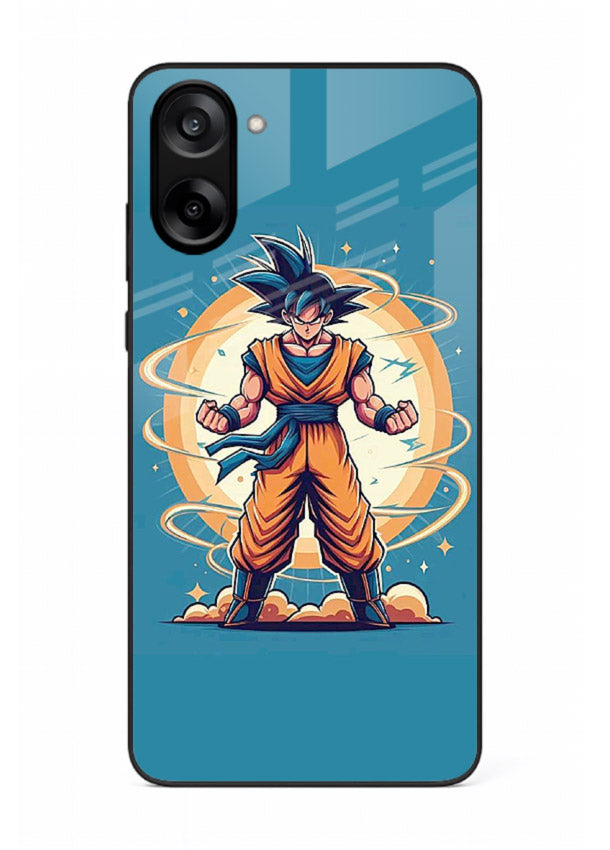 goku super aura blue anime art OnePlus Nord CE5 glass cover power up energy case