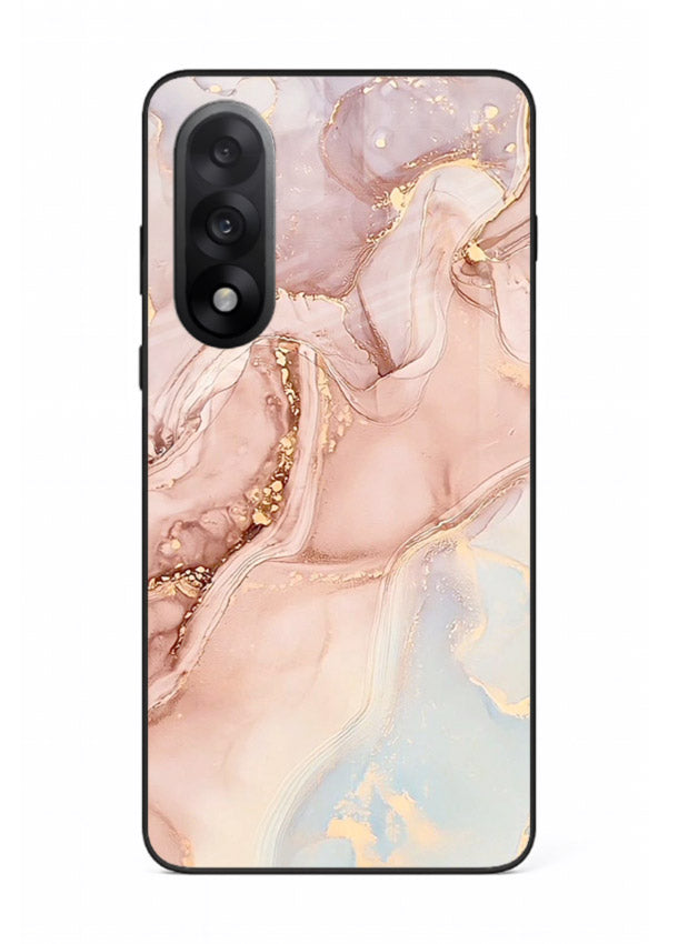 Gold Vein Marble OnePlus Nord 5 glass back cover with classic black marble and gold veining