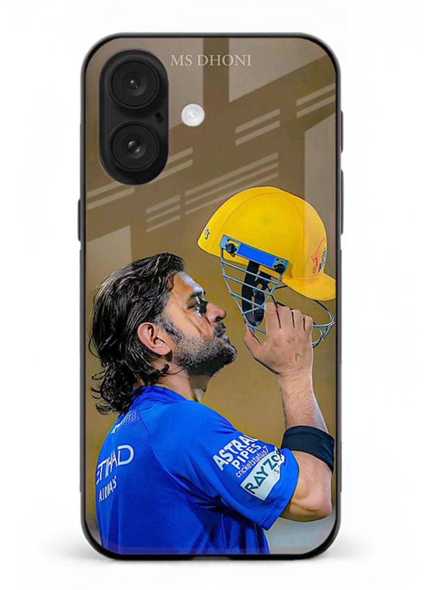 Cricket celebration artwork printed on premium tempered glass iPhone 17 back cover