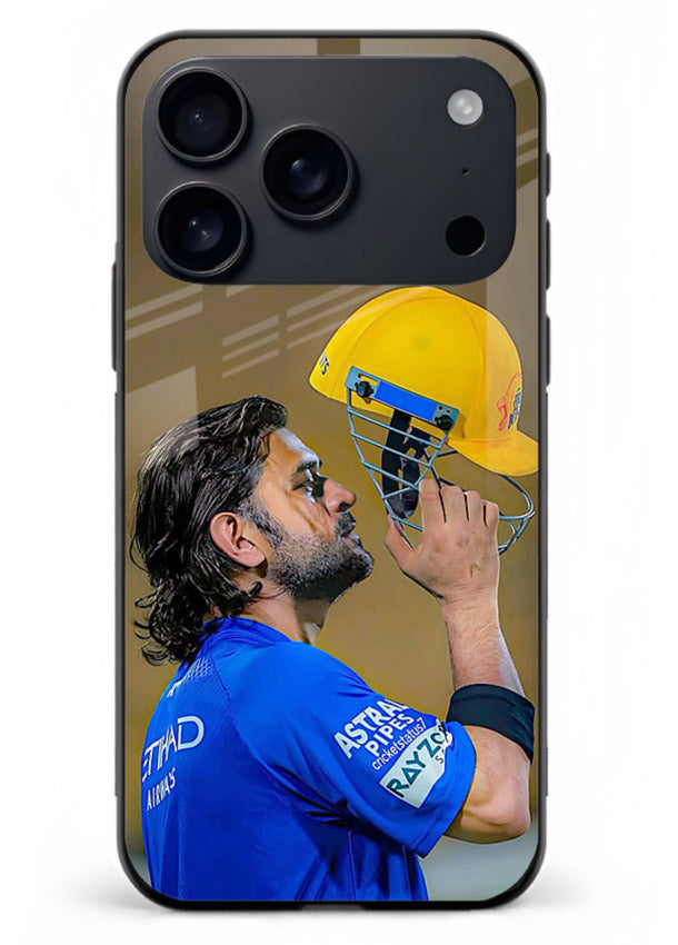 Cricket celebration artwork printed on premium tempered glass iPhone 17 Pro Max back cover