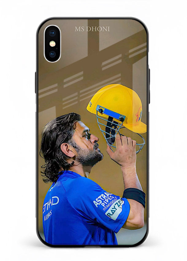 Cricket celebration artwork printed on premium tempered glass iPhone XS Max back cover