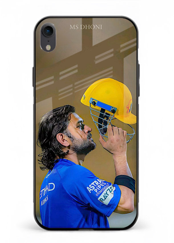 Cricket celebration artwork printed on premium tempered glass iPhone XR back cover