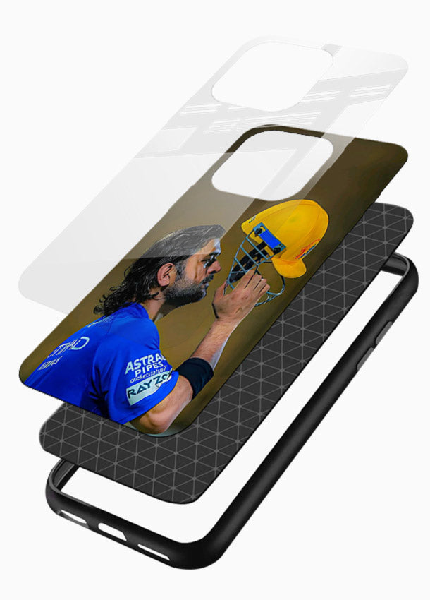 Cricket celebration artwork printed on premium tempered glass phone back cover - 3