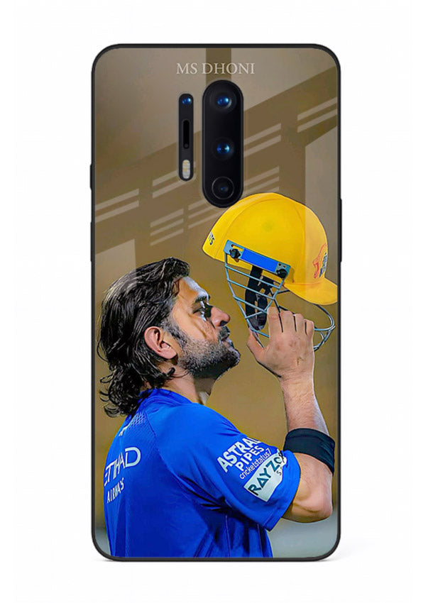 Cricket celebration artwork printed on premium tempered glass OnePlus 8 Pro back cover