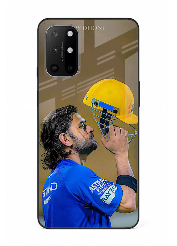 Cricket celebration artwork printed on premium tempered glass OnePlus 8T back cover
