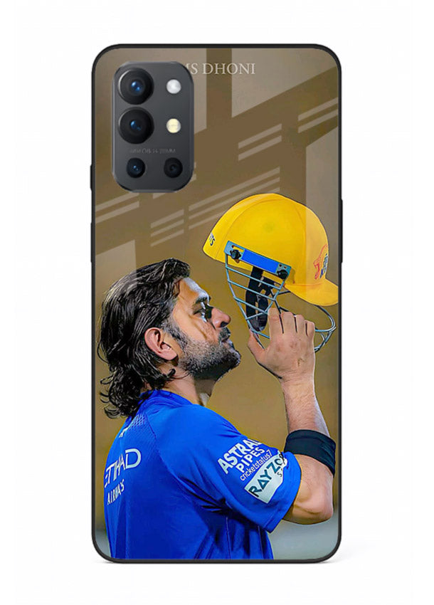 Cricket celebration artwork printed on premium tempered glass OnePlus 9R back cover