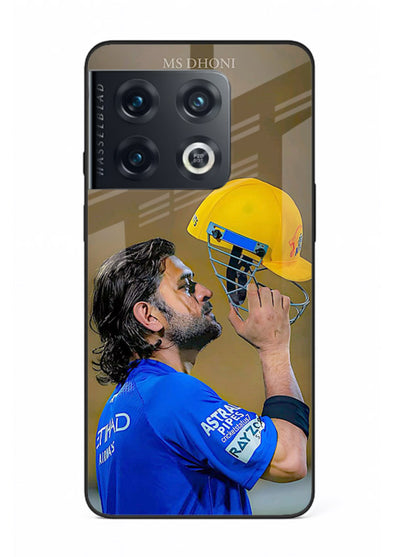 Cricket celebration artwork printed on premium tempered glass OnePlus 10 Pro back cover