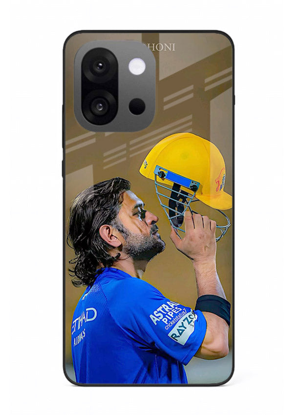 Cricket celebration artwork printed on premium tempered glass OnePlus 13s back cover