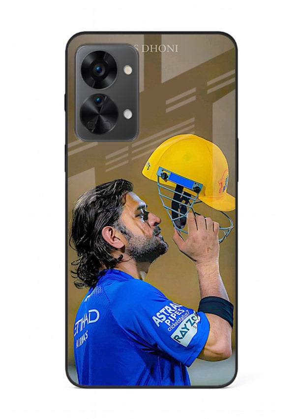 Cricket celebration artwork printed on premium tempered glass OnePlus Nord 2T back cover
