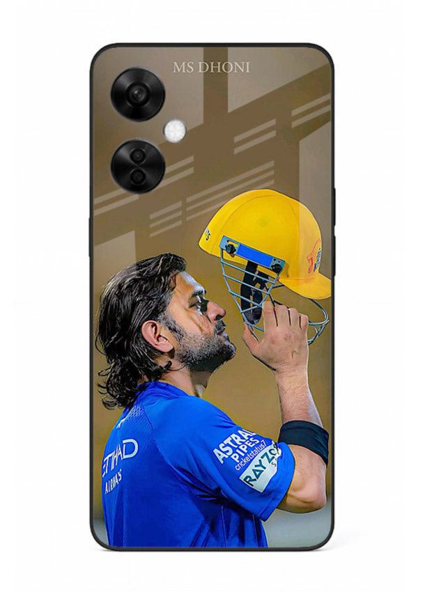 Cricket celebration artwork printed on premium tempered glass OnePlus Nord CE3 Lite back cover