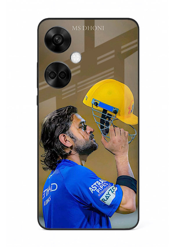 Cricket celebration artwork printed on premium tempered glass OnePlus Nord CE3 back cover