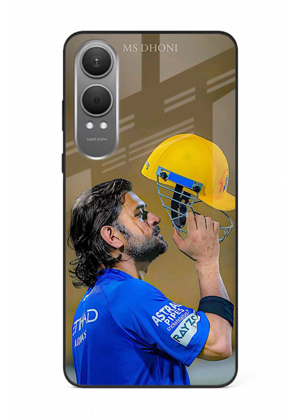 Cricket celebration artwork printed on premium tempered glass OnePlus Nord CE4 Lite back cover