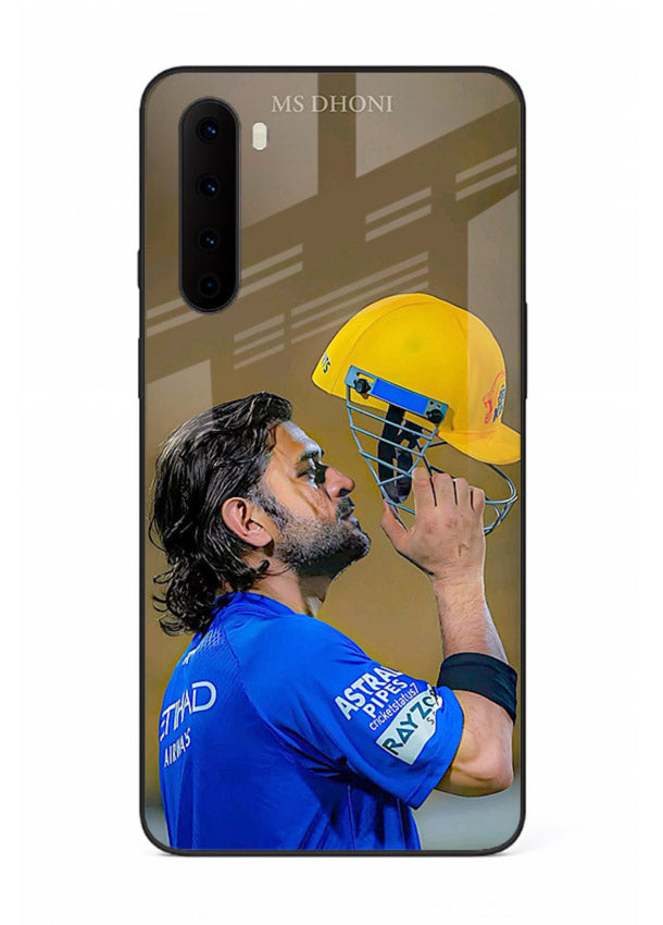Cricket celebration artwork printed on premium tempered glass OnePlus Nord back cover