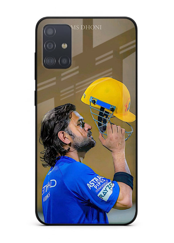 Cricket celebration artwork printed on premium tempered glass Samsung A51 back cover