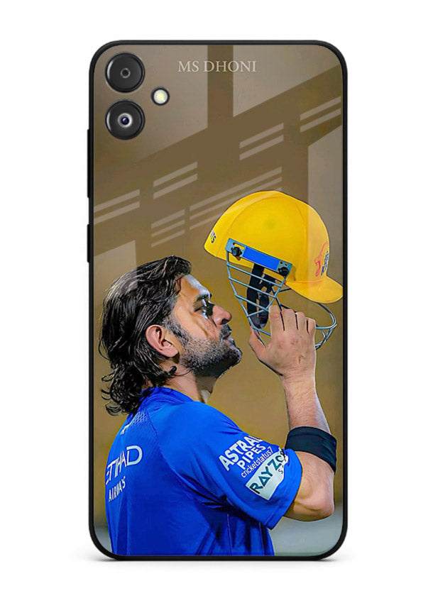 Cricket celebration artwork printed on premium tempered glass Samsung F14 5G back cover