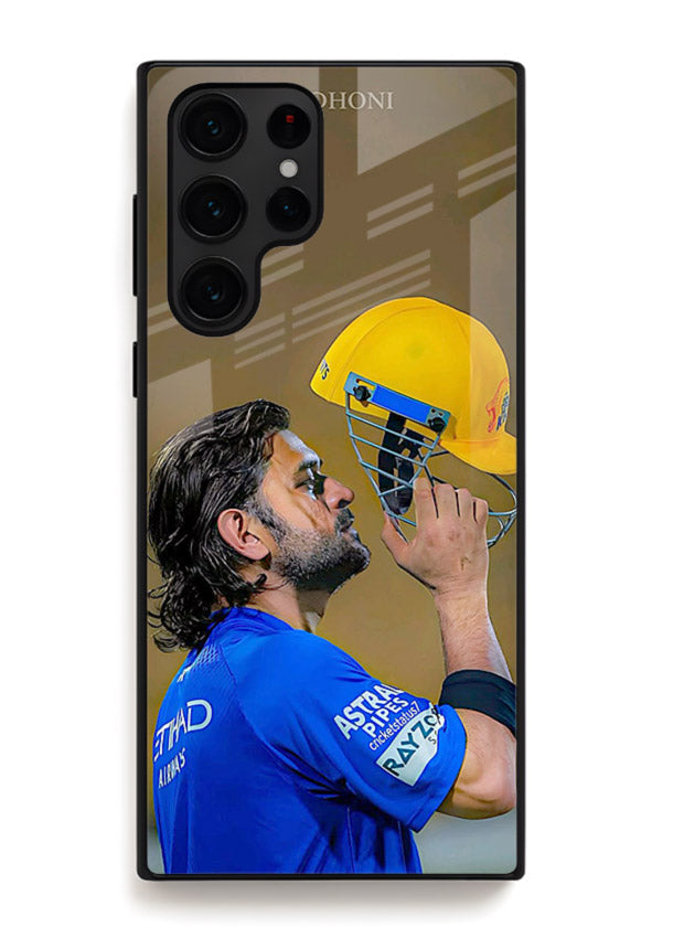 Cricket celebration artwork printed on premium tempered glass Samsung S22 Ultra back cover
