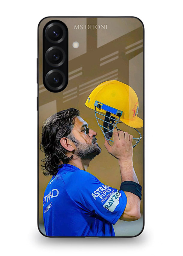 Cricket celebration artwork printed on premium tempered glass Samsung S23 FE back cover